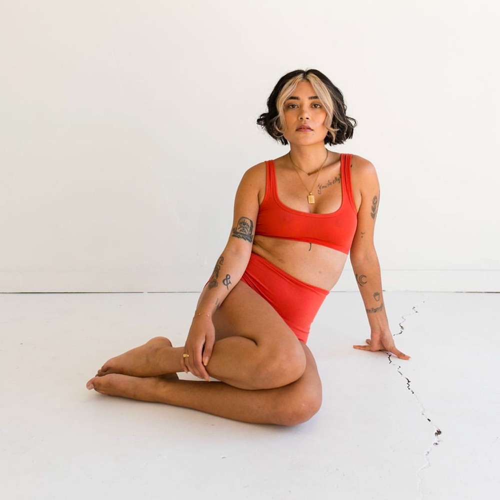ARQ Wide Strap Bra in Cadmium